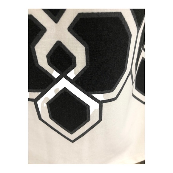 Black & off white geometry print colorblock mod style dress size medium new - Picture 5 of 16